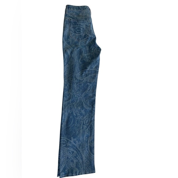 L'AGENCE Blue Paisley Straight Leg Jeans - Picture 5 of 6